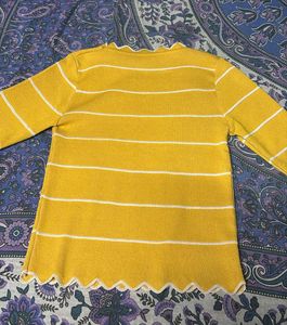 Striped Yellow Long Sleeve Top