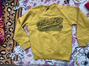 Vintage Yellow Unisex Sweat for 5-7 years kids