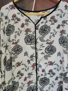 Floral Print Bell Sleeve Top
