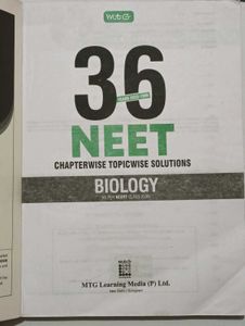 MTG 36 Years NEET Biology Solutions