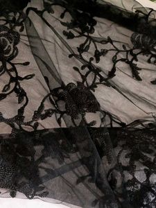 Elegant Black Embroidered Dupatta