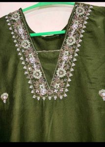 combos 🥳  Olive Green Kurta and yellow Set