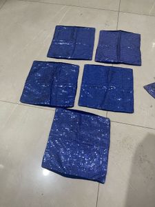 Sparkling Royal Blue Sequin Pillow Cover