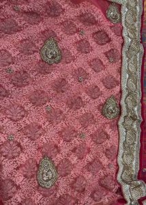 Embroidered Pink Saree
