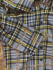 Chic Plaid Chain Print Shirt