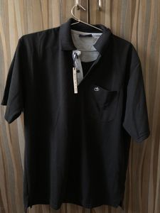 Mens Black Polo T Shirt