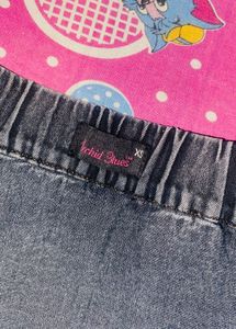 Denim Strapless Bustier Top