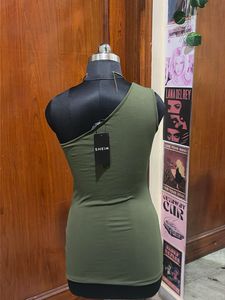 Olive Green Cutout Mini Dress