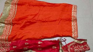 Orange & Red Lehenga Choli Set