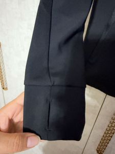 Black Hooded Zip-Up Jacket