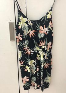 Tropical Floral Print Romper