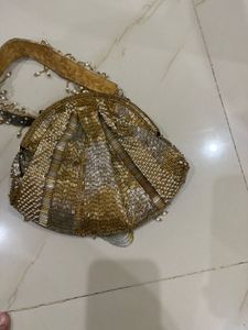 Embellished Beaded Clutch Bag