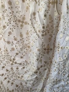 Off White/ Die Fabric Lehenga Skirt