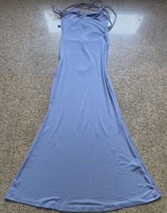 Newme  Blue Spaghetti Strap Maxi Dress