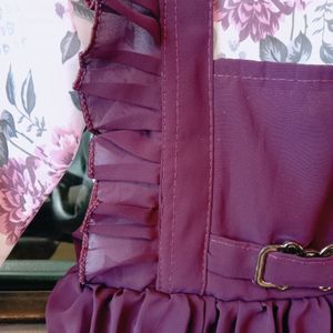 Beautiful Purple Colour Frock Combo