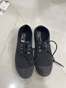 Classic Black Canvas Sneakers