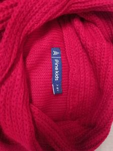Red Knit Poncho Sweater