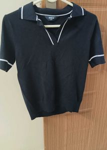 Chic Black Polo T-Shirt