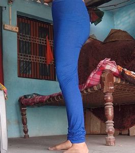 Blue Stretchable Leggings