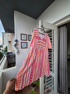 Vibrant Geometric Print Dress, Not worn