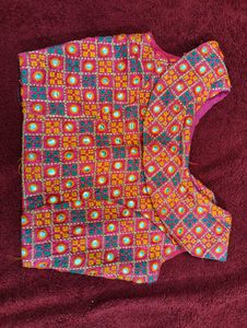 Embroidered Mirror Work Blouse