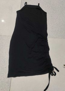 Black Ruched Mini Dress...this is stratuble