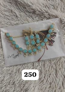 Elegant Blue Stone Jewellery Set