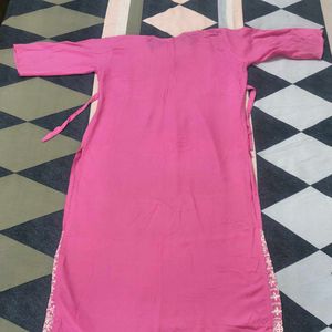 Pink Embroidered Kurta