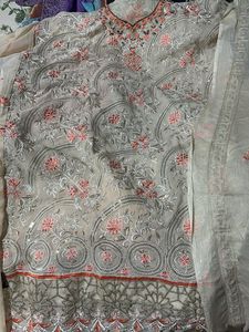Pakistani dress material with Dupatta