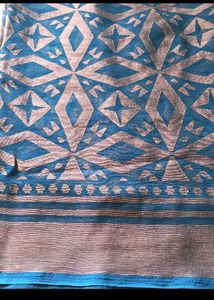Brasso peacock blue saree