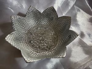combo Plastic Silver Decorative Bowl and Tea Plate