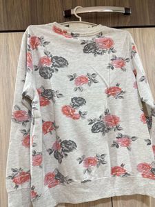 Floral Printed Full-Sleeve T-Shirt 🌸