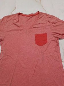 Coral Pocket Tee