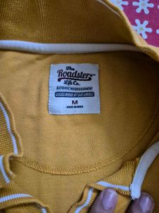 Men's Yellow Casual T-Shirt