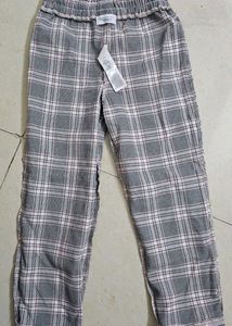 Plaid Slim Fit Pants &amp; pink denim