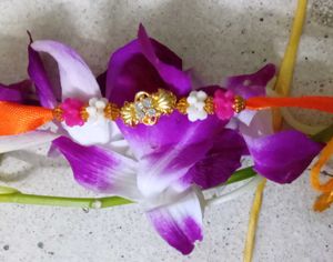 7 Assorted Rakhi Bracelets with Ornate Designs
