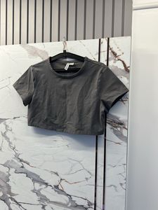 H&amp;M Grey Cropped T-Shirt, L Size- 38