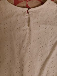 White Eyelet Puff Sleeve Top