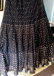 Black Sequined Lehenga Choli free gift