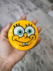 Hand-Painted Spongebob Magnet &amp; Trinket combo