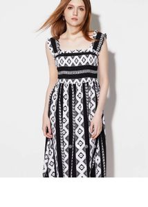 savana Printed A-Line Maxi Dress