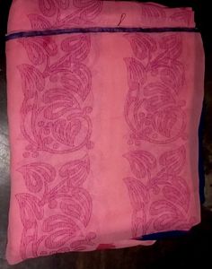 Beautiful Pink Floral Saree