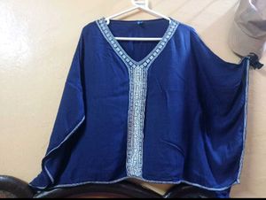 Royal Blue Designer Kaftan Top