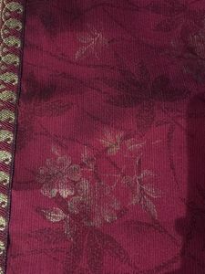 Maroon Floral Print Saree