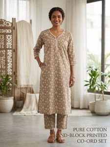 Cotton Hand-Block Printed Co-ord Set
