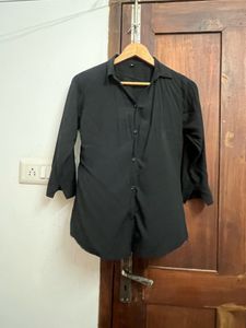Classic Black Button-Up Shirt