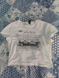 Graphic Print White T-Shirt