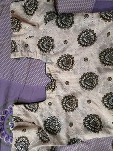 white and black kurti