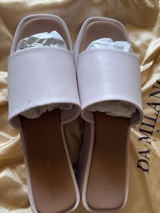 Chic Blush Pink Slide Sandals