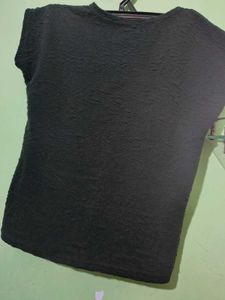 Chic Textured Black Top